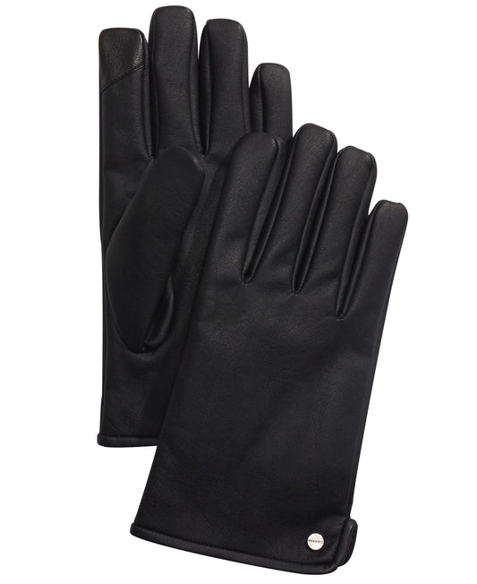 Calvin Klein Faux-leather Touch-screen Gloves Black