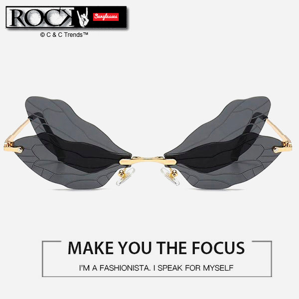 Cool Rimless Dragonfly Wing Sunglasses 2a