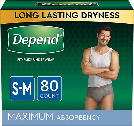 Men's Depend Fit-Flex: Sizes Small to XX-Large