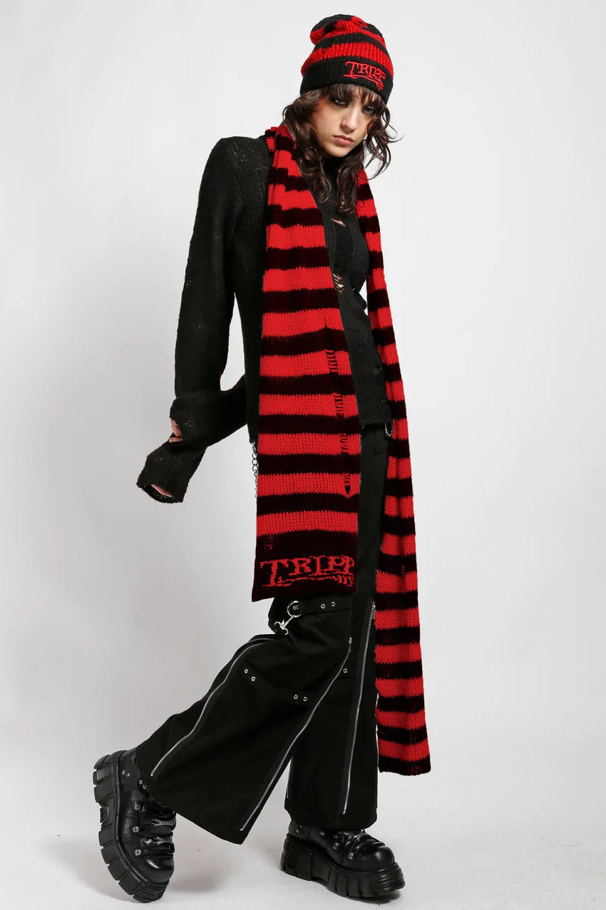 Tripp NYC Stripe Scarf [RED]