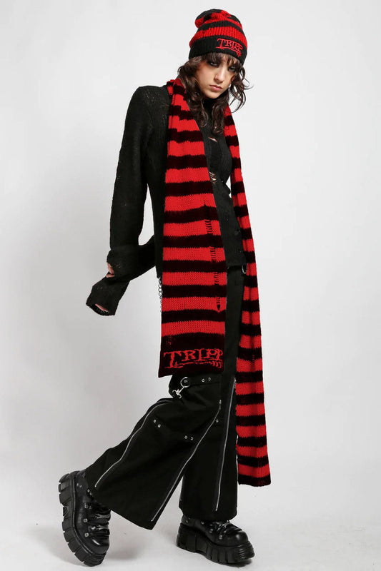 Tripp NYC Stripe Scarf [RED]