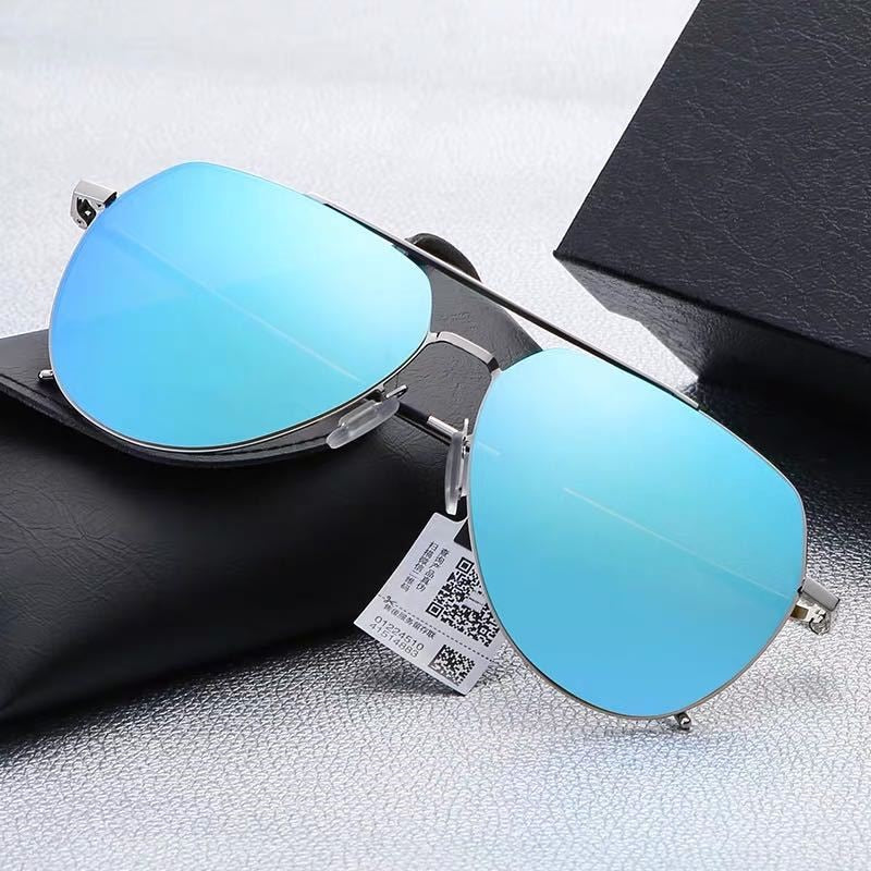 Yimaruili Women's Full Rim Double Bridge Alloy Frame Polarized Lens Sunglasses B8011 Sunglasses Yimaruili Sunglasses Blue Other