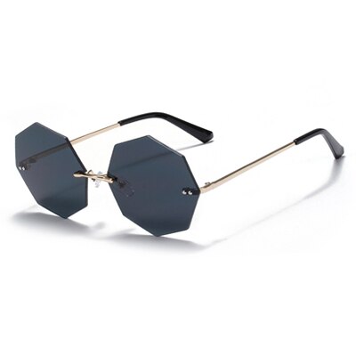 Ralferty Women's Steampunk Polygon Sunglasses WK005 Sunglasses Ralferty C1 Light Gray As picture