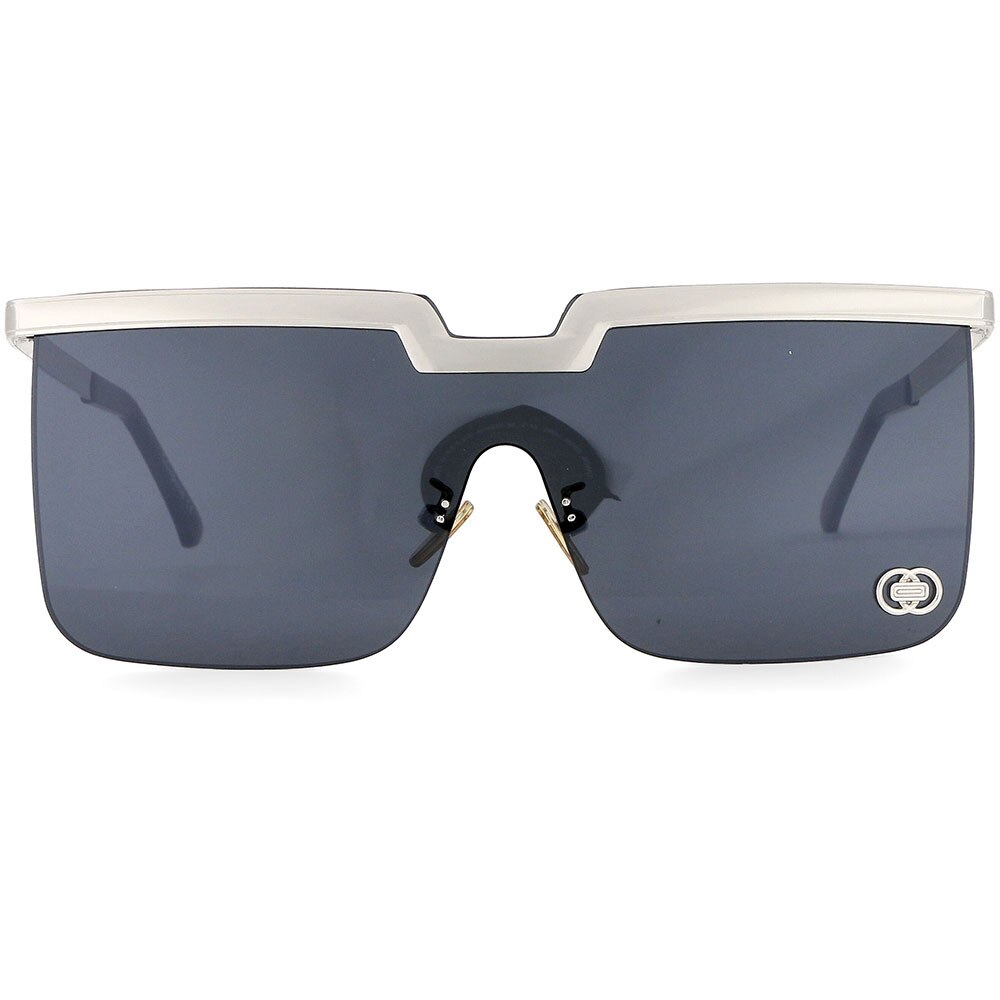 CCSpace Women's Rimless Oversized Square One Lens Alloy Frame Sunglasses 51121 Sunglasses CCspace Sunglasses Black 51121SU