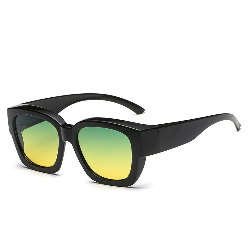 Aidien Unisex Fit Over Cover Overlay Polarized Lens Sunglasses S2020 Sunglasses Aidien Day and Night black