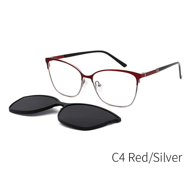 Men's Glasses Clip On Sunglasses Polarized 2 In 1 Magnet Dp33108 Clip On Sunglasses Kansept DP33108C4