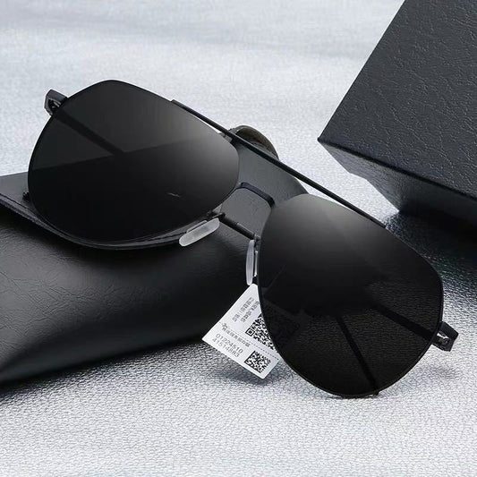 Yimaruili Women's Full Rim Double Bridge Alloy Frame Polarized Lens Sunglasses B8011 Sunglasses Yimaruili Sunglasses Black Other