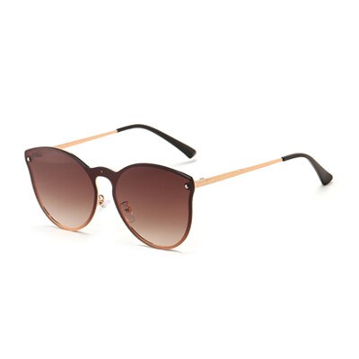 Ralferty Women's Sunglasses Cat Eye W9177 Sunglasses Ralferty C2 Brown Gradient As picture