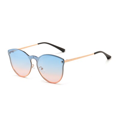 Ralferty Women's Sunglasses Cat Eye W9177 Sunglasses Ralferty C3 Blue Pink As picture