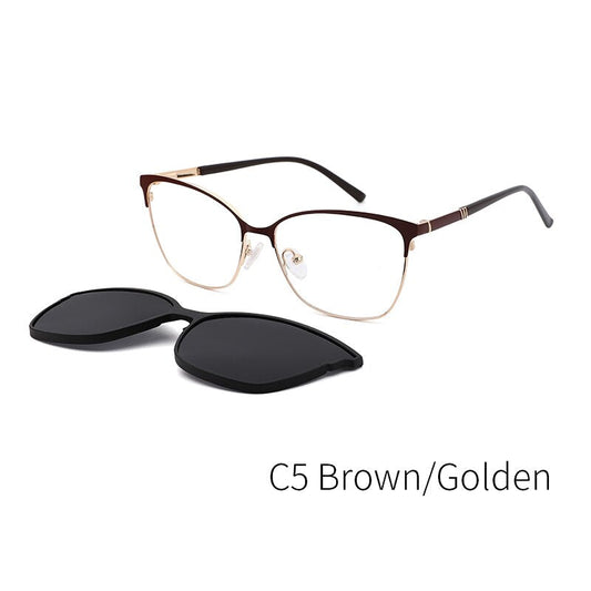 Men's Glasses Clip On Sunglasses Polarized 2 In 1 Magnet Dp33108 Clip On Sunglasses Kansept DP33108C5