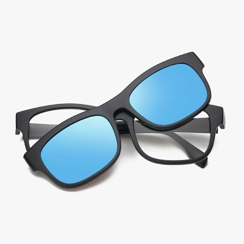 Reven Jate 2203 Plastic Polarized Sunglasses Frame With Magnetic Super Light Mirror Coating Sunglasses Reven Jate Blue