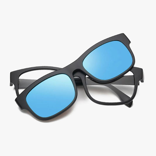 Reven Jate 2203 Plastic Polarized Sunglasses Frame With Magnetic Super Light Mirror Coating Sunglasses Reven Jate Blue