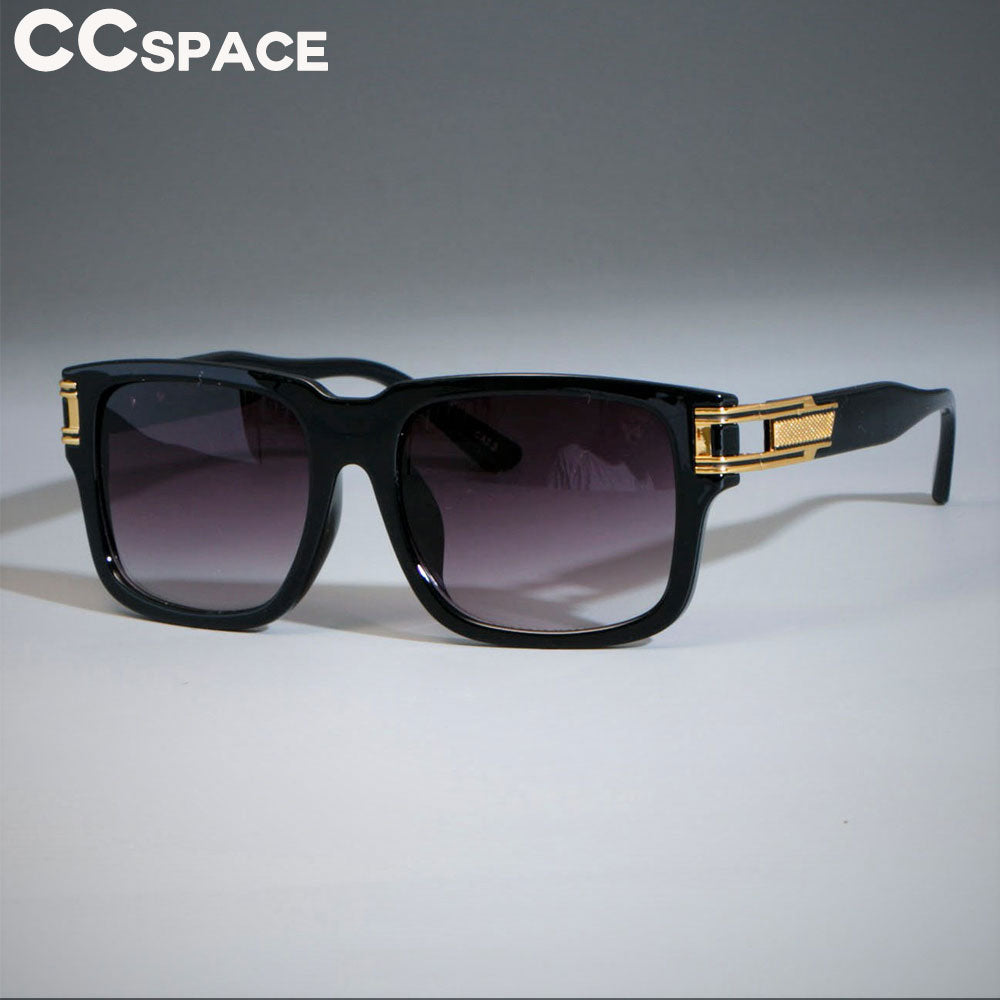 CCSpace Men's Full Rim Oversized Square Resin Frame Sunglasses SU139 Sunglasses CCspace Sunglasses C4 shiny black