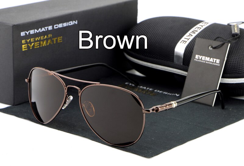 Hdcrafter Unisex Full Rim Double Bridge Oval Alloy Frame Polarized Sunglasses Le001 Sunglasses HdCrafter Sunglasses brown