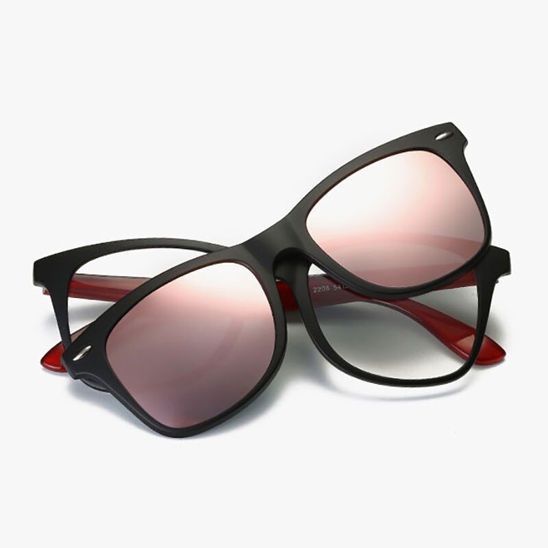 Reven Jate Polarized Sunglasses Magnetic Clip-On For Men And Women Sun 4 Colors Driving And Fishing Sunwear Sunglasses Reven Jate Pink