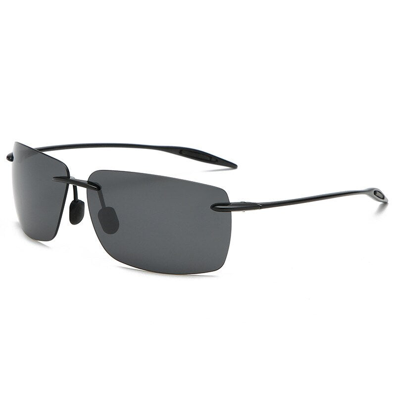 Men's Sunglasses Rimless Ultra-light TR90 Sunglasses Brightzone Black