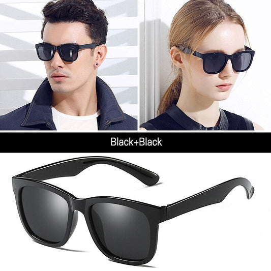 Aidien Unisex Full Rim Polycarbonate Frame Myopic Lens Sunglasses D14050 Sunglasses Aidien Black 0