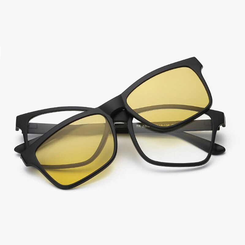 Reven Jate 2202 Polarized Night Vision Sunglasses Clip-On Magnetic Connection For Men And Women Sunwear Polarize Sunglasses Reven Jate Night Vision