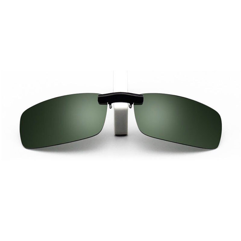 Hotochki Unisex Square Polarized Clip On Driving Sunglasses Sunglasses Hotochki green