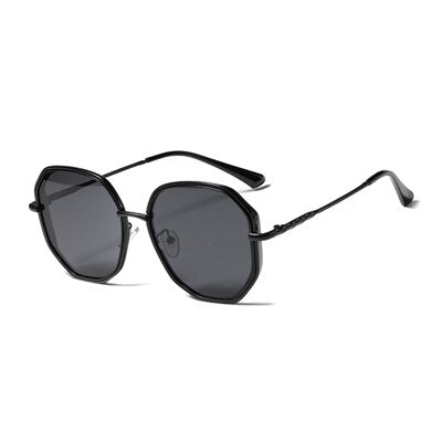 Ralferty Oversized Polygon Women's Sunglasses Big Sunglasses Ralferty C5 Shiny Black
