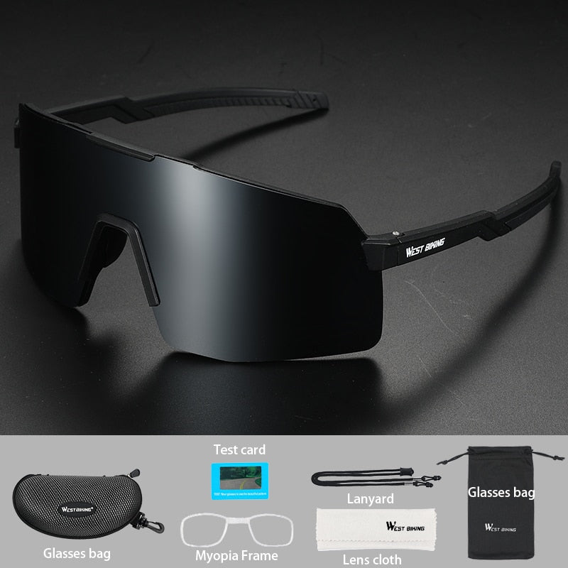 West Biking Unisex Full Rim Acetate Polarized Sport Sunglasses YP0703135 Sunglasses West Biking Polarized Bsilver China