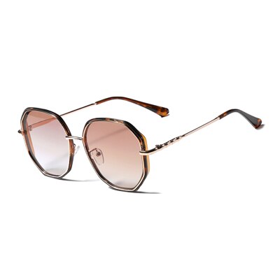 Ralferty Oversized Polygon Women's Sunglasses Big Sunglasses Ralferty C1 Leopard