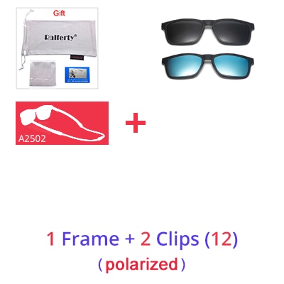 Ralferty Men Eye Glasses Frame Magnet Clip On Sport Sunglasses Women Anti Blue Square Hanging Neck Eyeglass Clip On Sunglasses Ralferty 1Frame 2 Clips 12 Full black frame