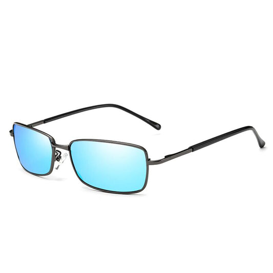 Aidien Unisex Full Rim Alloy Frame Myopic Lens Sunglasses 9126 Sunglasses Aidien Blue 0