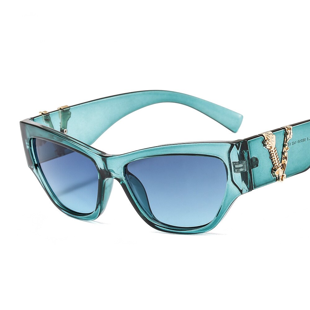 CCSpace Women's Full Rim Cat Eye Resin Frame Sunglasses 46538 Sunglasses CCspace Sunglasses C6Green