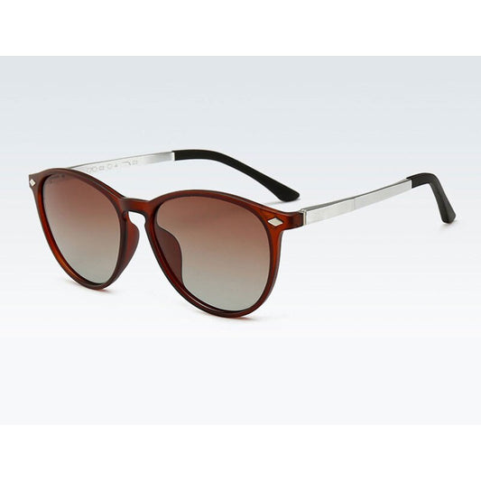 Reven Jate Men Women Classic Rivet Polarized Sunglasses Tr90 Legs Lighter Design Oval Frame Uv400 9900 Sunglasses Reven Jate tea-gradient tea