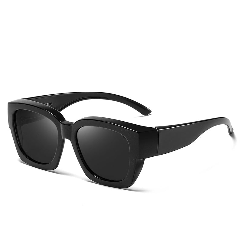 Aidien Unisex Fit Over Cover Overlay Polarized Lens Sunglasses S2020 Sunglasses Aidien Black black