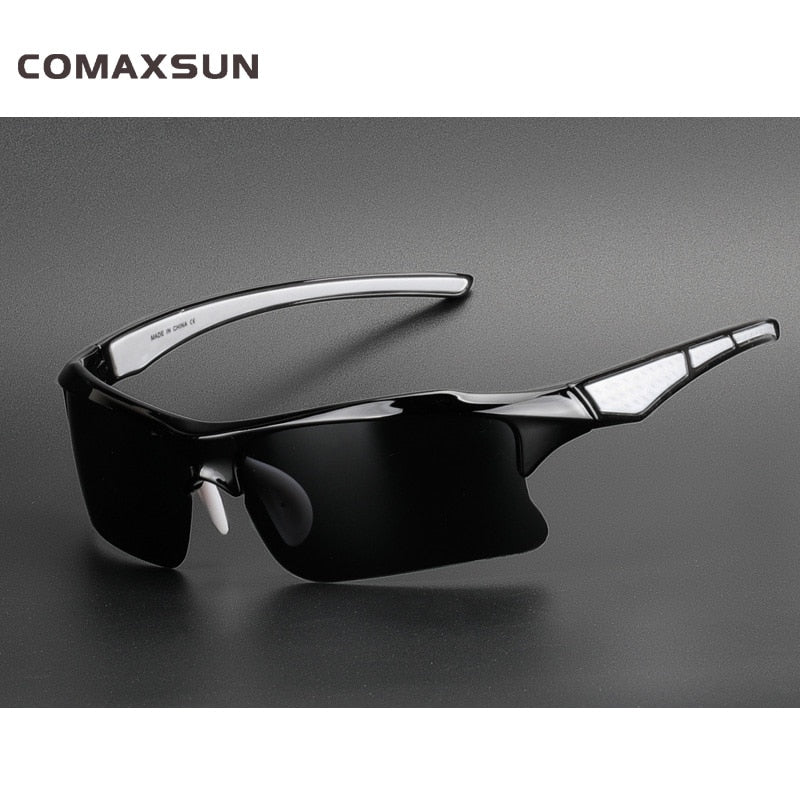Men's Polarized Cycling Glasses Sport Sunglasses XQ129 Sunglasses Comaxsun Style 3 Black White China