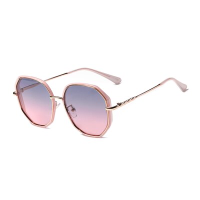Ralferty Oversized Polygon Women's Sunglasses Big Sunglasses Ralferty C3 Gray Pink
