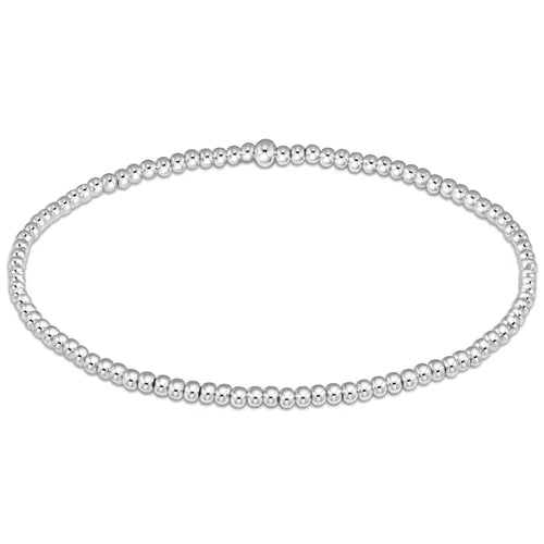 Classic 2mm Sterling Silver Bead Bracelet