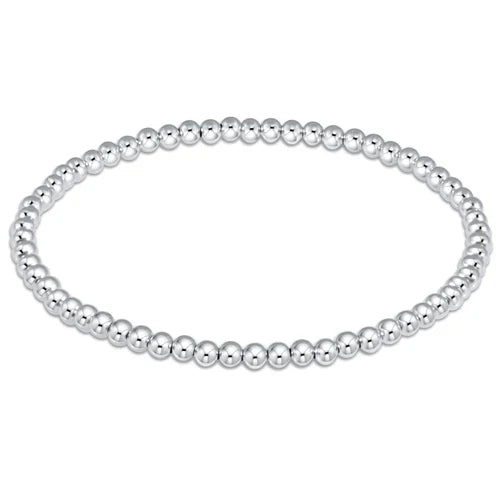 Classic 3mm Sterling Silver Bead Bracelet