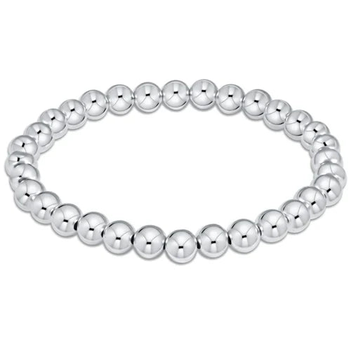 Classic 6mm Sterling Silver Bead Bracelet