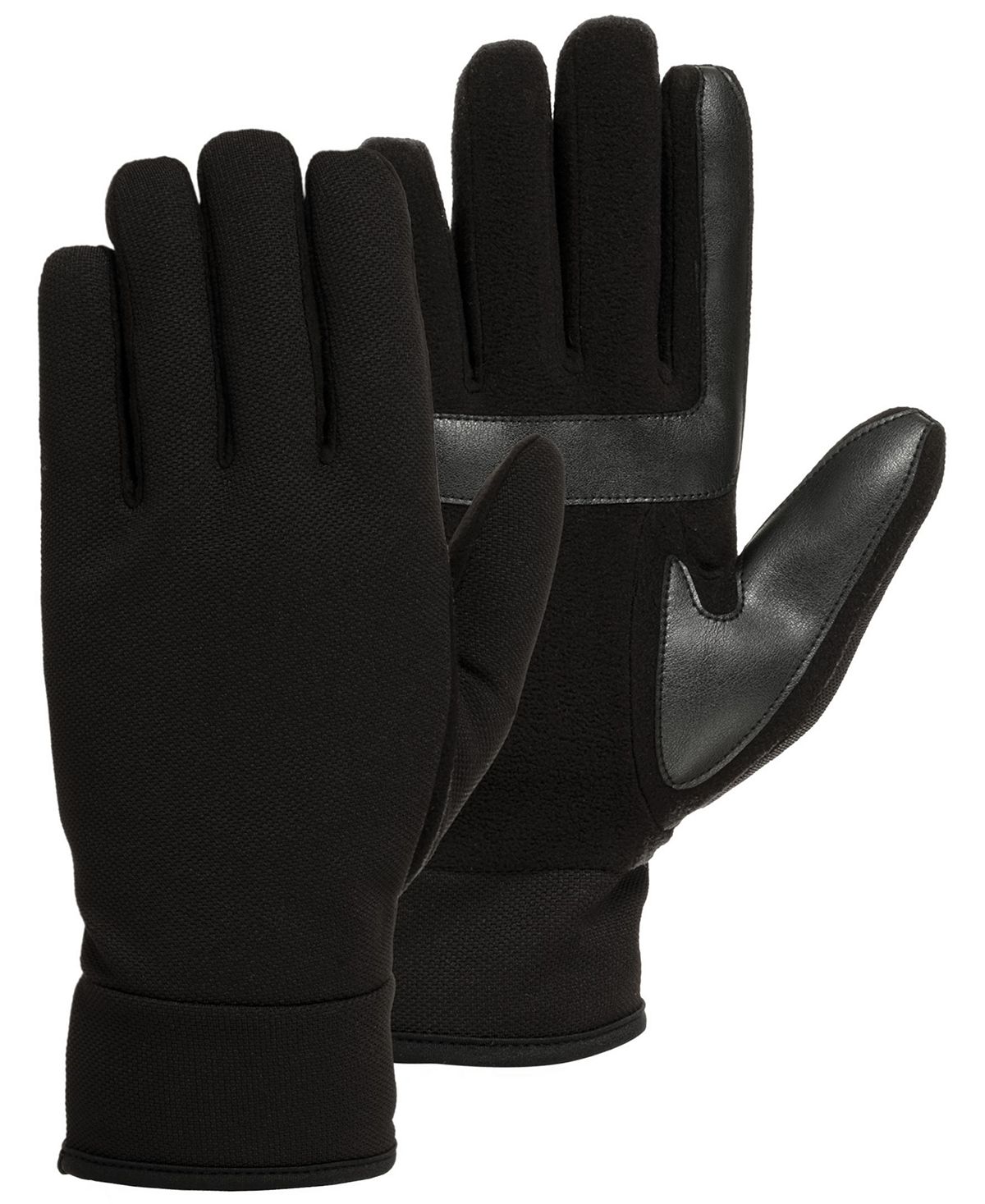 Isotoner Signature Lined Water Repellent Tech Stretch Glove Black