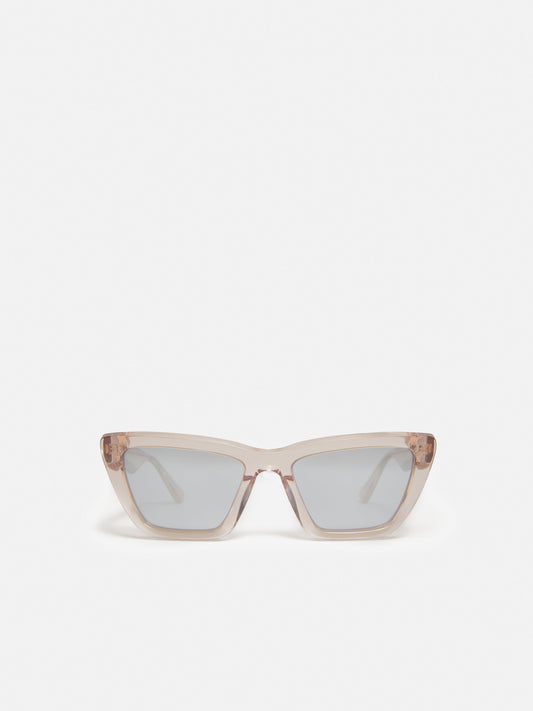 Shere Angled Cats Eye Sunglasses | Peach