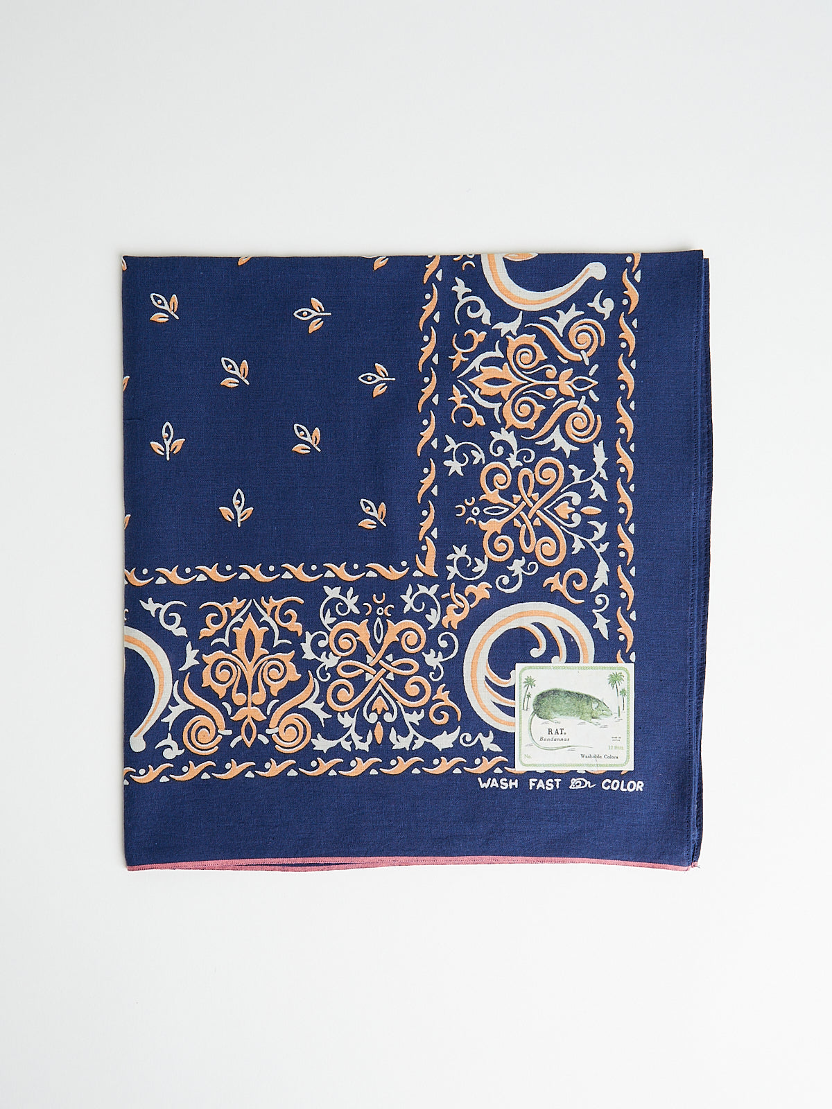 Fastcolour Selvedge Antler Naja Bandana in Navy