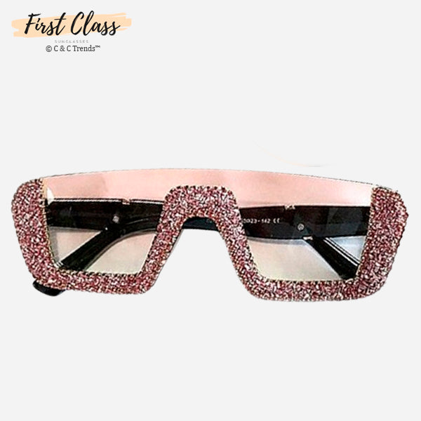 Luxury Half-Frame Rhinestone Sunglasses 10
