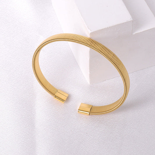 18K gold plated Stainless steel bracelet, Intensity