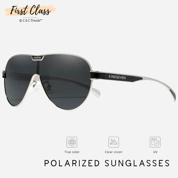 Oversized Polarized Lens Aluminum Aviator Sunglasses 2