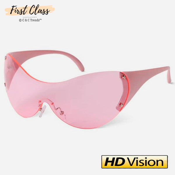 Oversized Rimless HD lens Sports Sunglasses 3