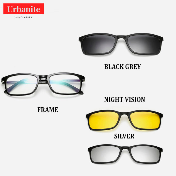 Polarized Magnetic Clip Sunglasses (3 in 1)