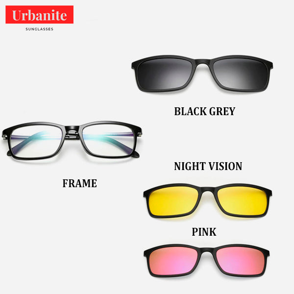 Polarized Magnetic Clip Sunglasses (3 in 1)