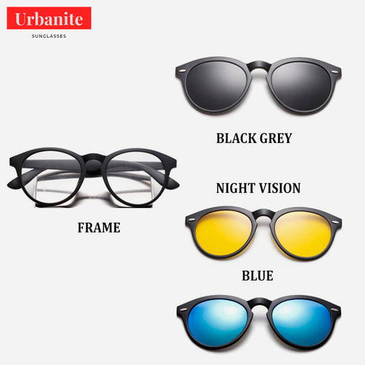 Polarized Magnetic Clip Sunglasses (3 in 1)