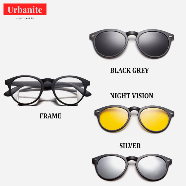 Polarized Magnetic Clip Sunglasses (3 in 1)