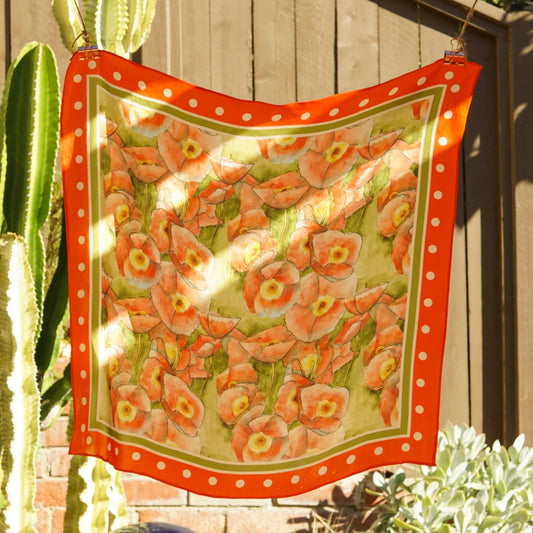 California Poppy Scarf
