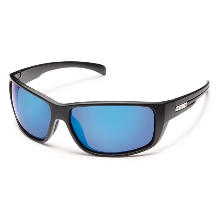 Suncloud Optics "Milestone" Polarized Sunglasses-SUNGLASSES-MATTE BLACK-POLARIZED BLUE MIRROR-Kevin's Fine Outdoor Gear & Apparel