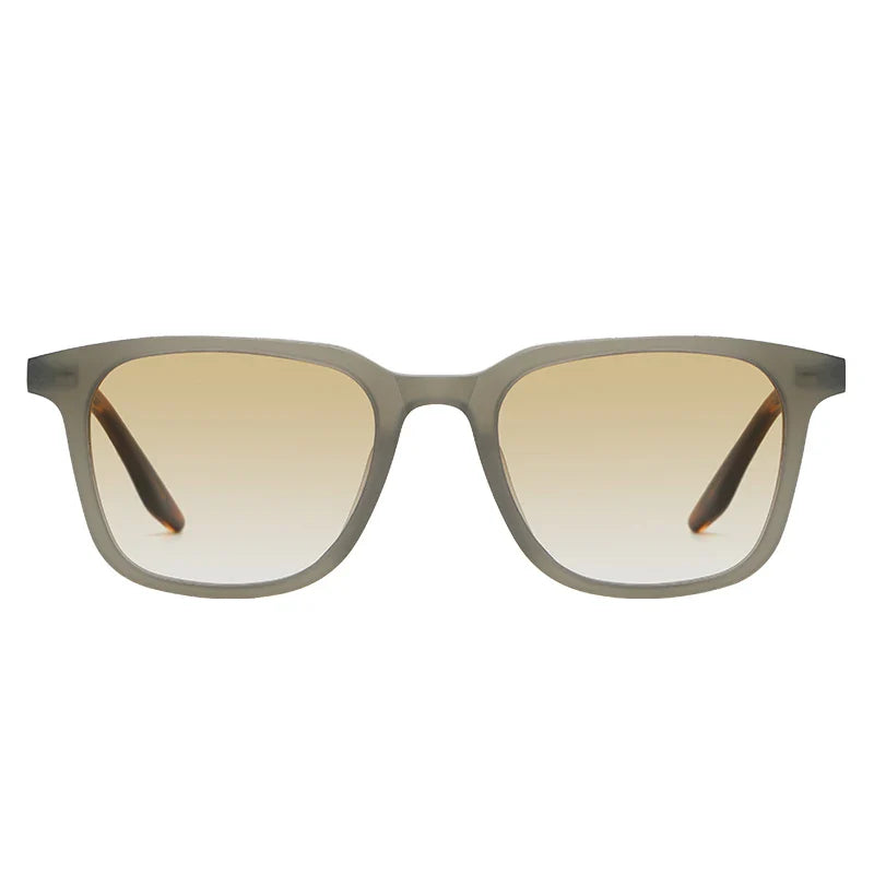 Black Mask Unisex Full Rim Square Acetate Gradient Sunglasses 9020 Sunglasses Black Mask Gray-Brown As Shown